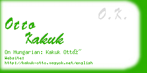 otto kakuk business card